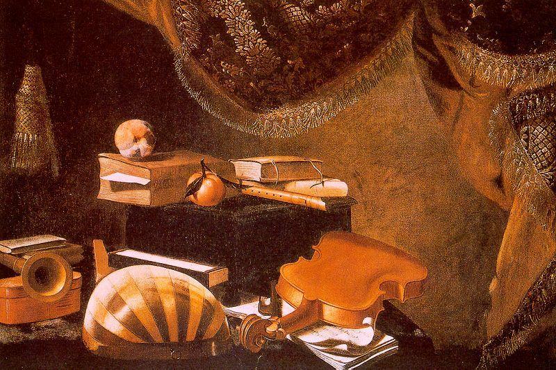 BASCHENIS, Evaristo Still-Life with Musical Instruments 01 oil painting picture